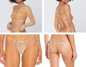 L*Space Swim Bikini Set Cardi Top Lennox Bottoms MediumWild Bunch Print